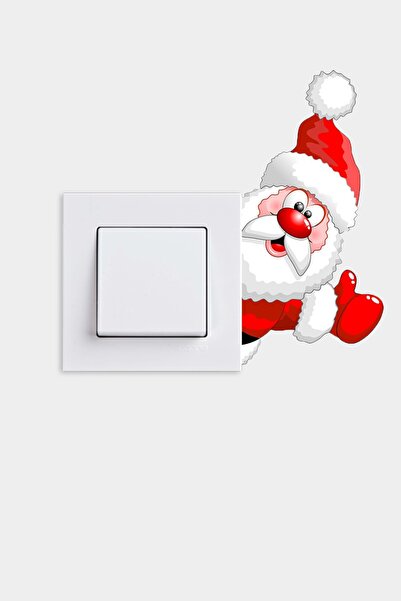 WALLHUMAN Šarene nalepnice za utičnice u dečijoj sobi sa Deda Mrazom, zabavan...