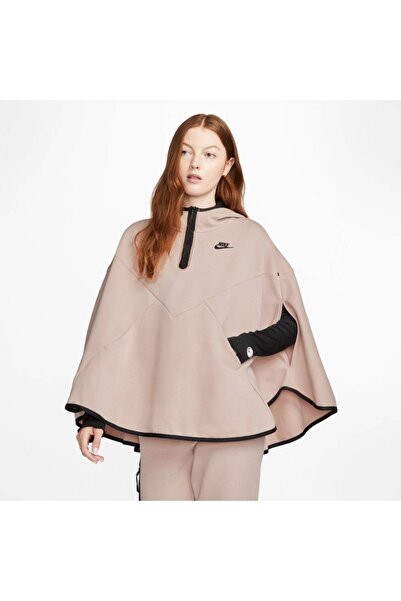 Nike Womens Sportswear Tech Fleece Essential Poncho Kadın Pembe Renk Sweatshirt