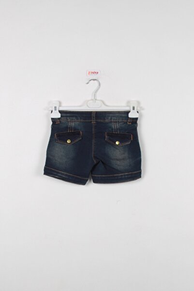 incity Girl's Gold Button Detailed Denim Shorts