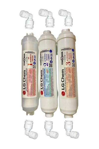 LG Chem 3 Ön Inline Filitre Seti.tüm Kapalı Kasa Cihazlara Uygundur.dirsekler...