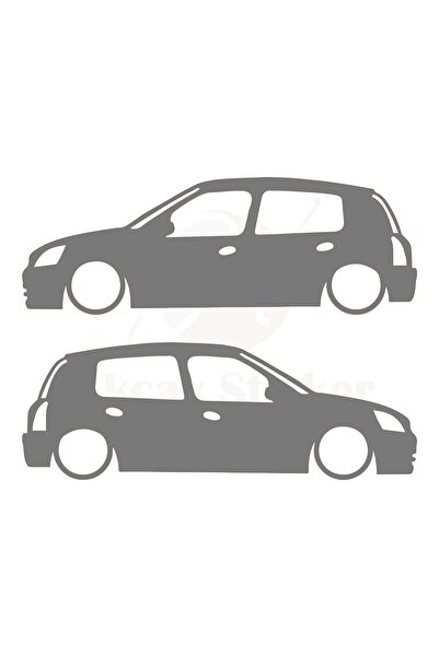 Akçay Sticker Renault Clio 2 Sticker (takım Set) Kelebek Cam Gölge Sticker Ot...