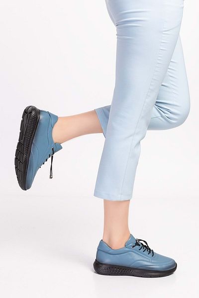 Gondol Inside and Outside Genuine Leather Faylon Sole Lightweight Sports Shoes Es.110 - Blue - 37