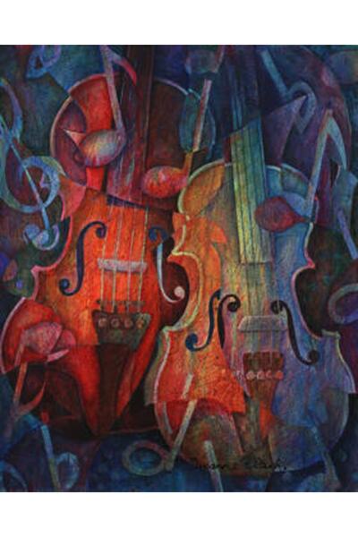 kendinyaphobi Sayılarla Boyama Seti Kasnaklı Müzik 40x50 Cm