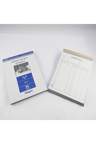 ÖZKAN Sipariş Fişi No.3 Otokopili 50x3 "12 Adet"