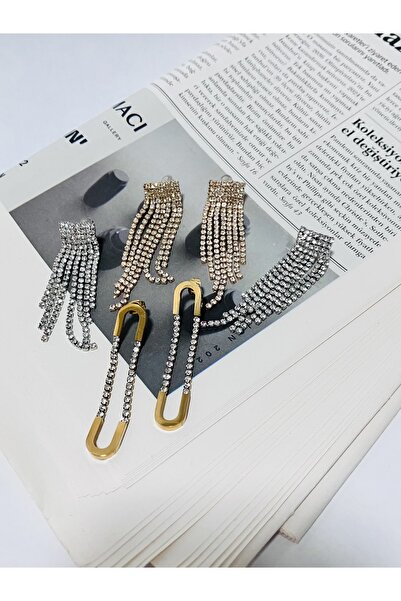 STOLIA Oval Suyolu Zirkon Çelik Küpe