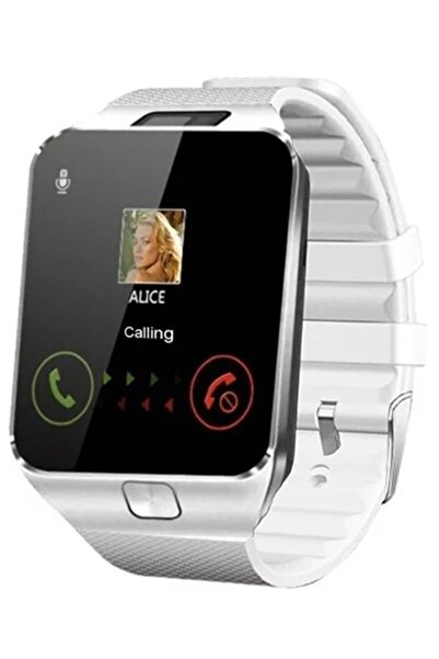 HERŞEY FIRSAT Dz09 Sim Kartlı Btk Kayıtlı Ve Hafıza Kartlı Kameralı Akıllı Saat - Beyaz