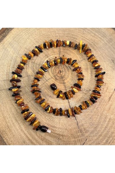 Tesbihci Efendi Drop Amber Adult Multicolor Necklace 45cm