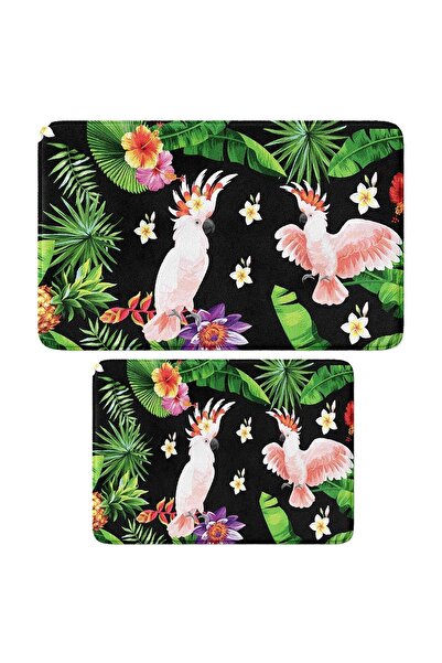 Cute Printed 2-Piece Bath Mat Set - Non-Slip Base, Machine Washable, 50x80cm And 40x60cm