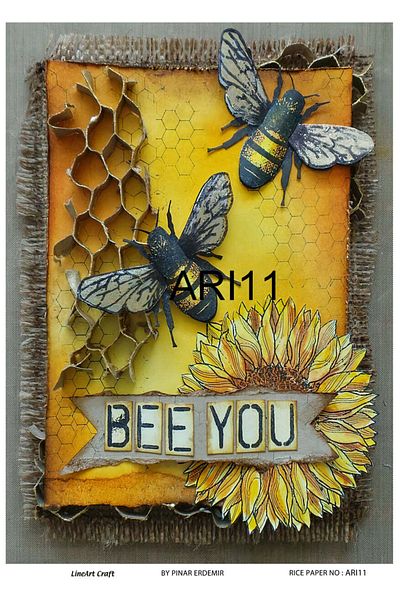 LİNEART Brass Decopage Bee11