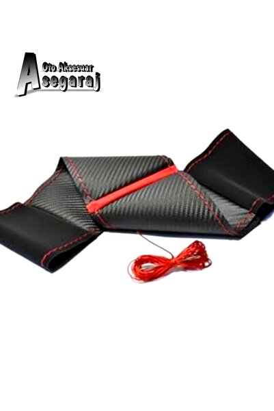 Asegaraj Volkswagen Polo 2017 > Uyumlu Dikmeli Direksiyon Kılıfı Alcantara-ca...