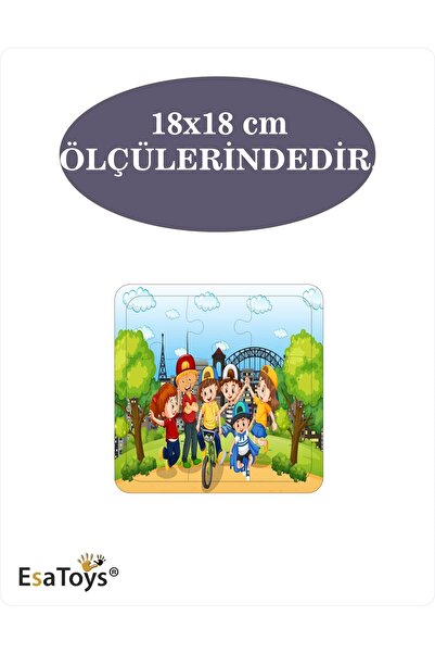 esatoys Ahşap Çocuk Puzzle 9 Parça