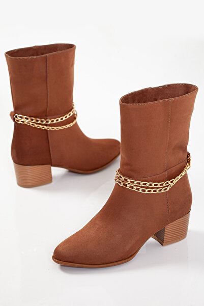 SUENO SHOES Kadın Taba Süet Western Bot