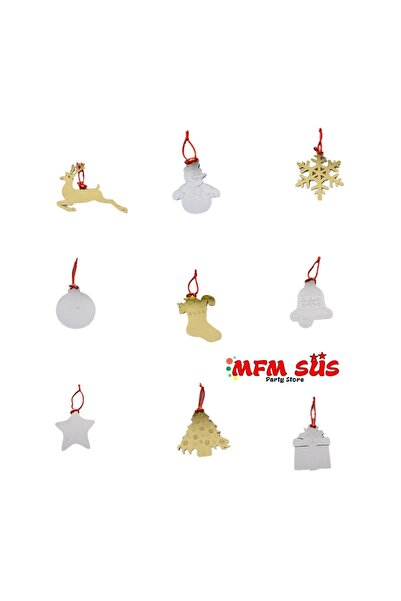 MFM Ornament pentru copac de pin cu oglindă din plexiglas de Anul Nou 10 buc