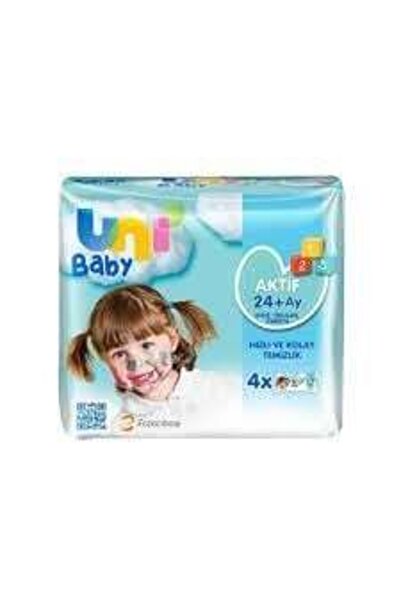 Uni Baby منشفة مبللة نشطة - 4x52 قطعة
