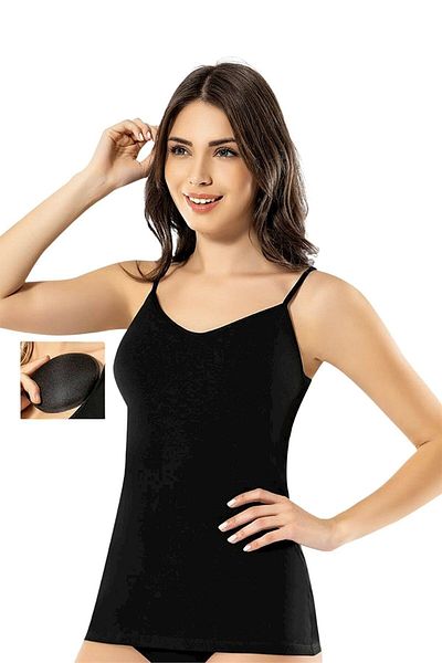 ParisTrend 2-Piece Women's Cotton Rope Strap Padded Undershirt
