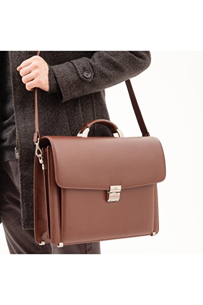 Tamer Tanca Men's Leather Briefcase Bag 898 206 Men's Bag Y22