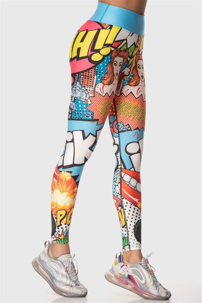 Fashion Women Superman Printing Yoga Fitness Leggings Running Gym