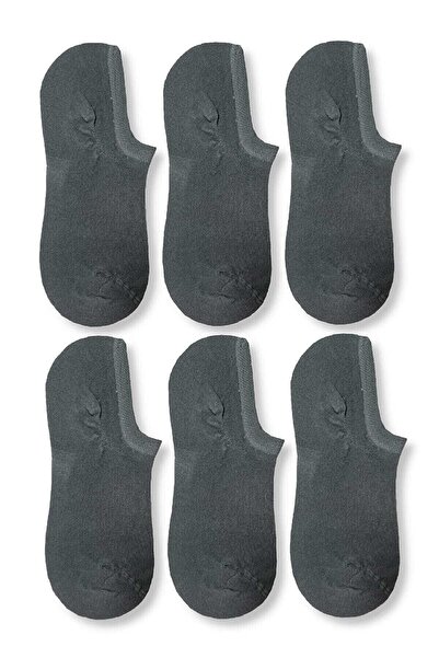 FATELLA Șosete sport invizibile din bambus negru pentru bărbați, pachet de 6