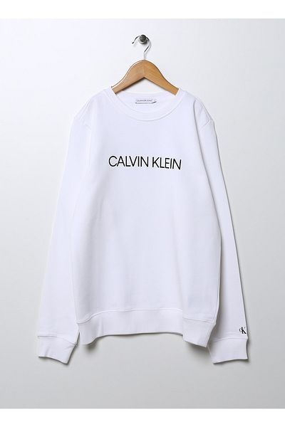 Calvin Klein Chlapecká mikina s bílým potiskem - Iu0Iu00162