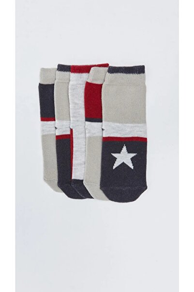 LC Waikiki Set of 5 Patterned Socks for Baby Boy