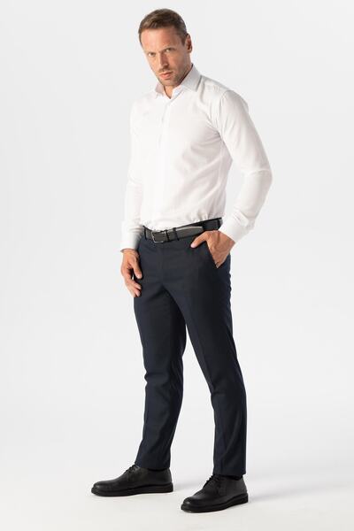 SÜVARİ Pn1014400282 Slim Kalıp Polyester Viskoz Düz Erkek Klasik Pantolon Lac...