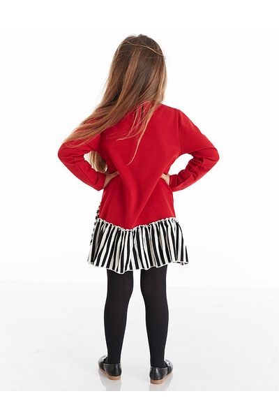 Mushi Kleid - Rot - Gerüschter Saum