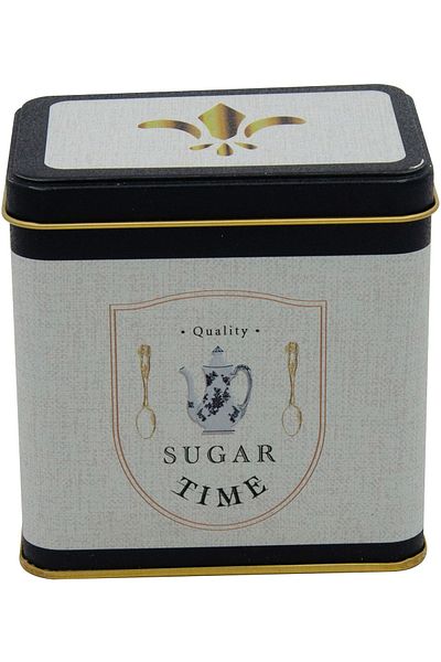 EVLE Er205-6f Azura Sugar Patterned Square Metal Storage Box 8 X 12 Cm