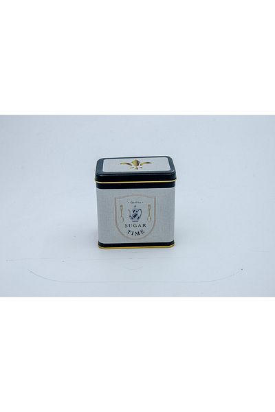 EVLE Er205-6f Azura Sugar Patterned Square Metal Storage Box 8 X 12 Cm