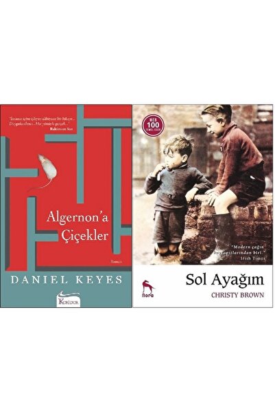 Koridor Yayıncılık Algernon'a Çiçekler + Sol Ayağım / 2 Kitap Set