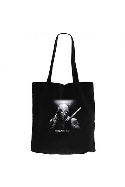 Z zepplin Geantă tote din pânză neagră Moon Knight Warrios
