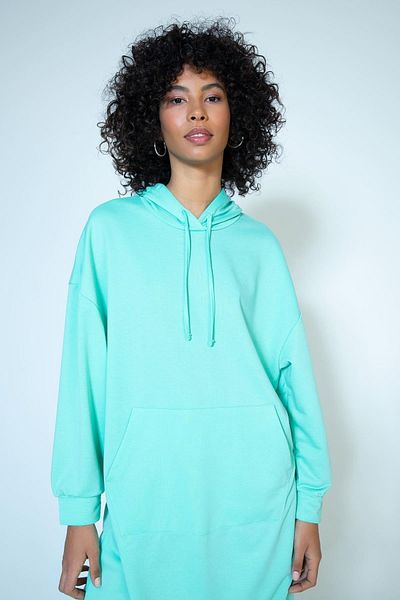 DeFacto Φούτερ με τσέπες καγκουρό με κουκούλα Oversize Tunic