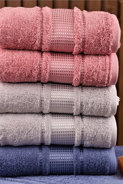 Özdilek Colourist 6-Piece Cotton Highly Water Absorbent 50*90 Hand and Face Towels