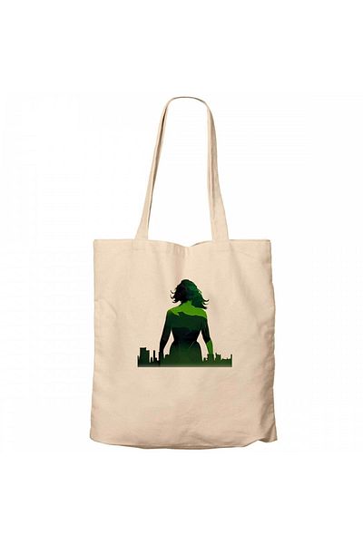Z zepplin Geantă tote din pânză She Hulk City Cream