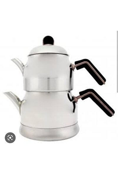 Genel Markalar Paslanmaz Çelik Tombik Elit Bakalit Kulplu Çelik Çaydanlık Ort...