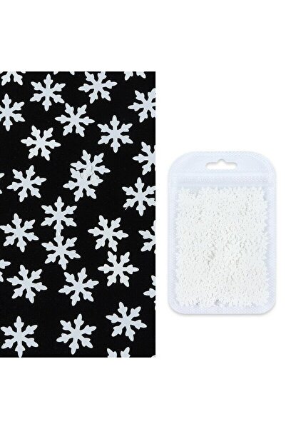 Venalisa Beyaz Yılbaşı Noel Kar Tanesi Tırnak Süsleme Nail Art