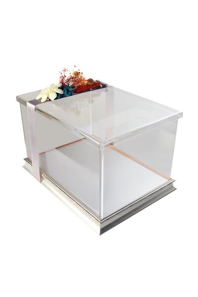 mixefor Söz Nişan Bohça Kutusu-damat Bohça Kutusu Pleksi Hediye Kutusu-ölçü 3...