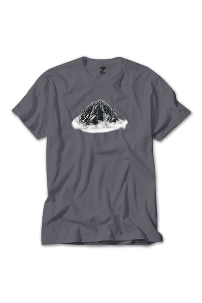 Z zepplin Tricou gri peisaj de munte zăpadă