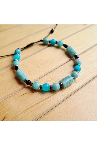 Singincraft Amazonite Royal Class Natural Stone Bracelet (HANDMADE DESIGN PRODUCTS)
