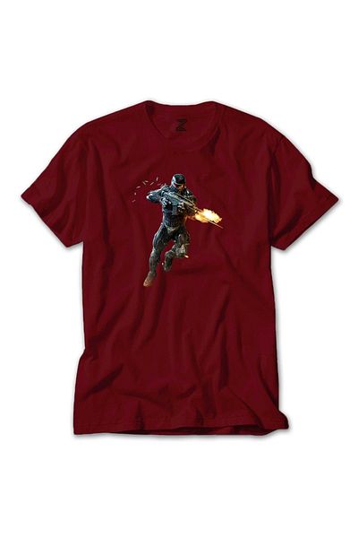 Z zepplin Κόκκινο T-shirt Crysis Fire Warrior