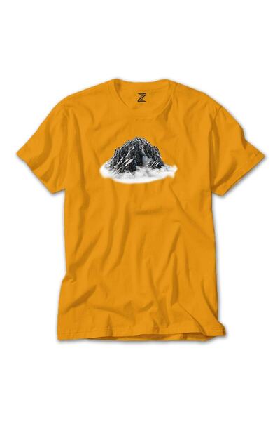 Z zepplin Tricou galben peisaj de munte zăpadă