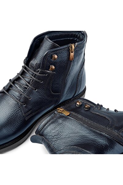 Ducavelli Rico Hakiki Deri Bağcıklı Kauçuk Taban Erkek Bot, Bağcıklı Bot