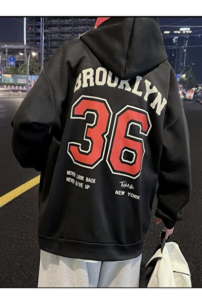 Be Original oversized Unisex Brooklyn 36 Never Look Back με τύπωμα 100% βαμβα...