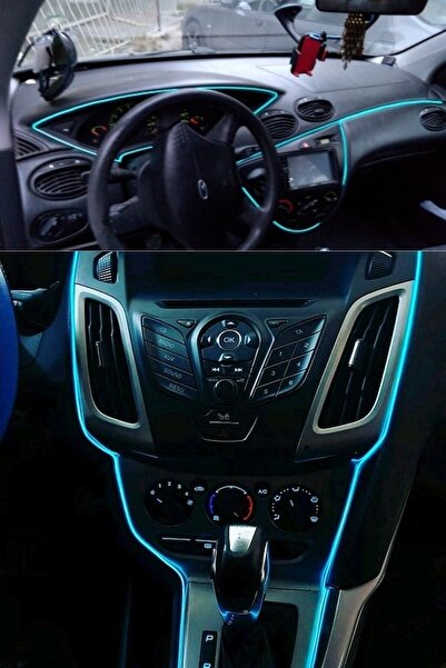 Z Tech Araç Içi Buz Mavisi Torpido Ledi - Ip Neon Led - 2 Metre Buz Mavi