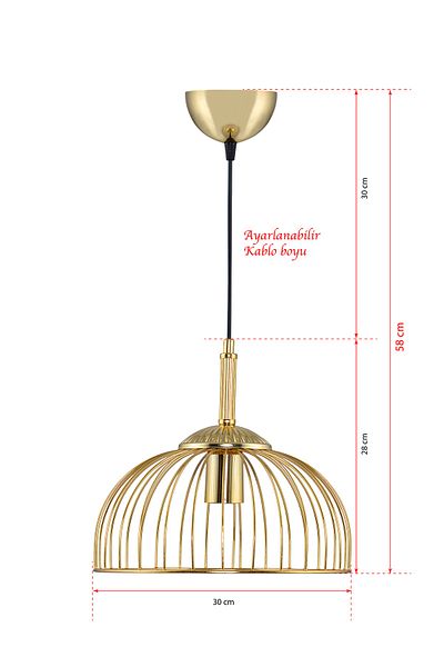 DEDE Decorative Single Cesta Pendant Lamp Chandelier Gold