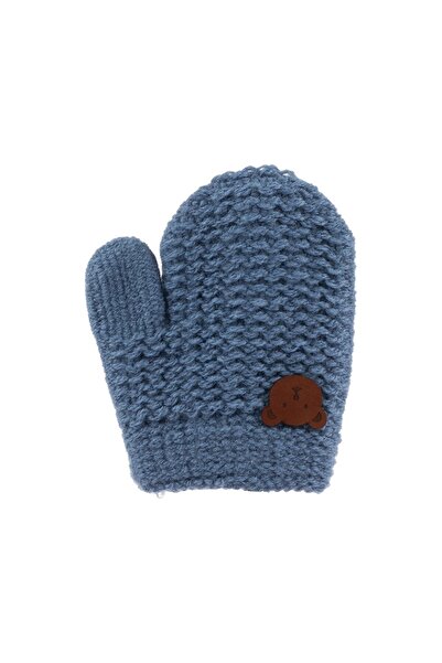 Kitti قفازات محبوكة باللون الأزرق للأطفال (6-24 شهرًا)