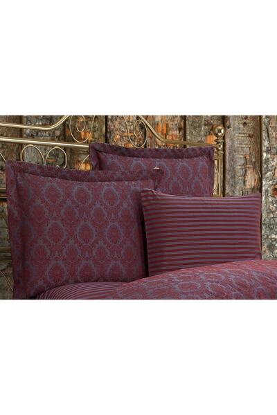 Finezza Калъфка за възглавница Monaco Bamboo Jacquard, бордо, двоен оксфорд, ...