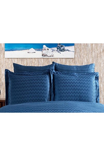 Finezza أوديسا الخيزران جاكار نسيج نيلي مزدوج أكسفورد 60x80 سم كيس وسادة -1329