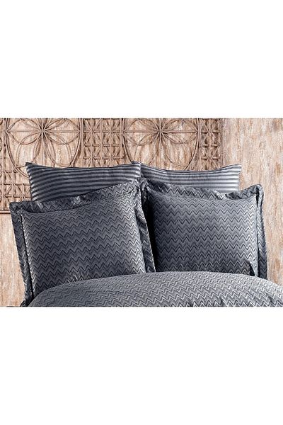 Finezza Odesa Bamboo Jacquard Fabric Smoked Double Oxford 60x80 Cm Pillow Case - 1331