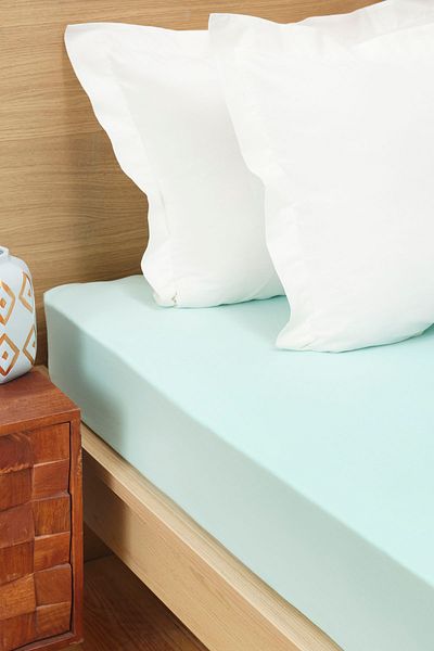 Karaca Home Mint Combed Cotton Double Fitted Sheet