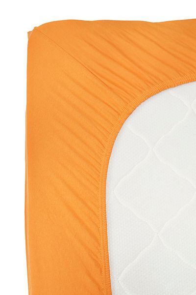 Karaca Home Orange Combed Cotton Double Fitted Sheet